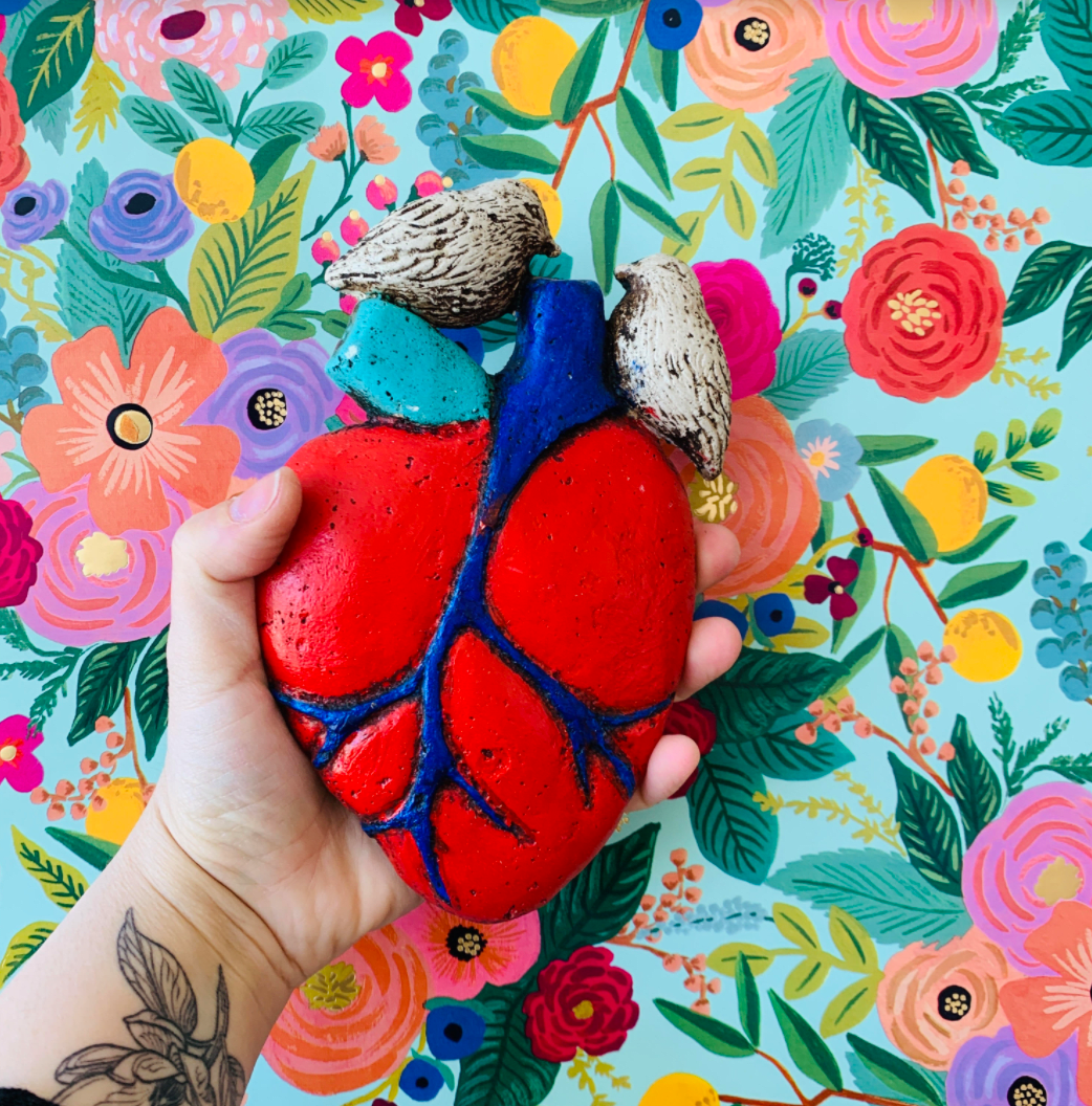 Corazón Pajaritos para colgar