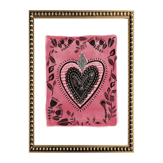 Cuadro Corazón Rosa