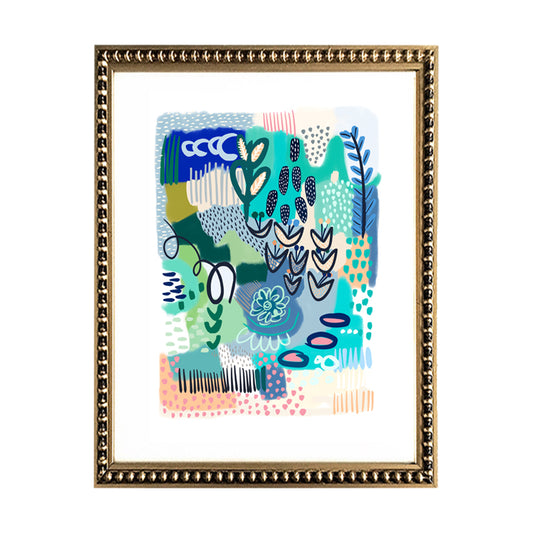 Cuadro Abstracto en Verde