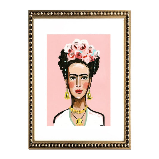 Cuadro Frida Rosa en Perla