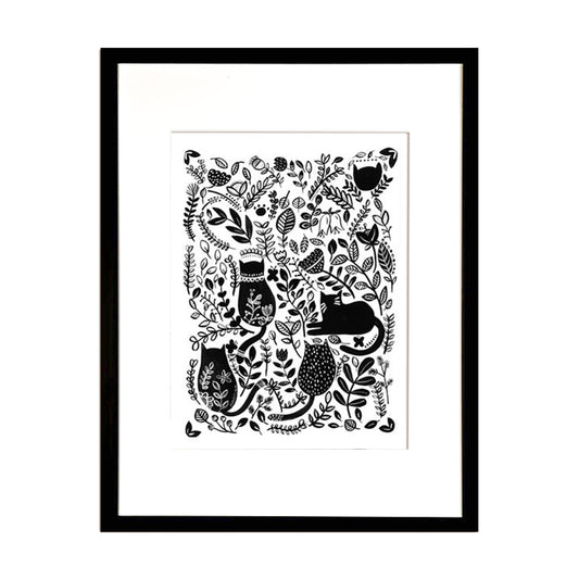 Cuadro Gatos B&N