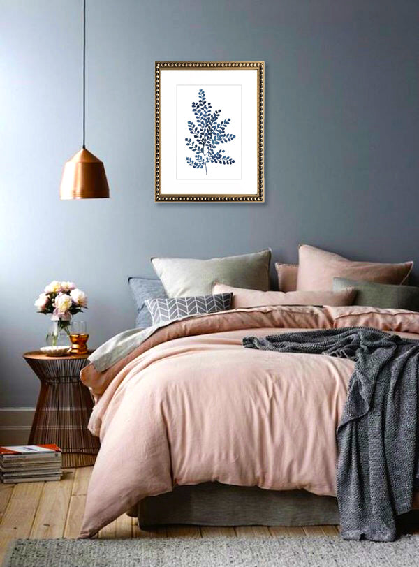 Cuadro Botanica Azul