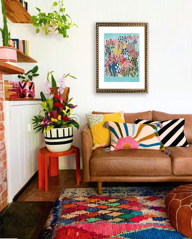 Cuadro Hojas en Color