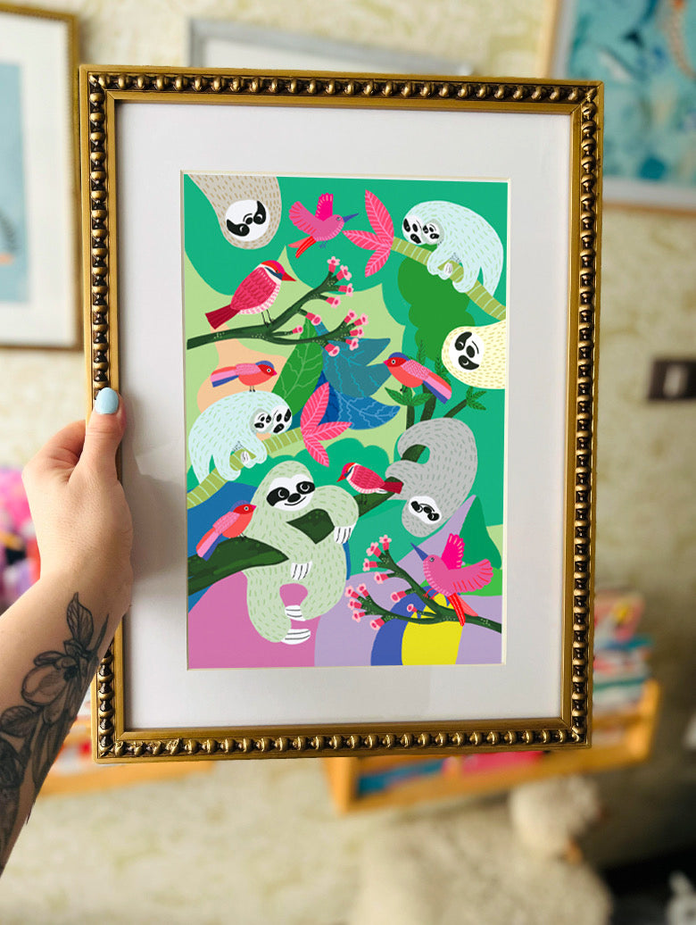 Cuadro Animalitos Perezosos