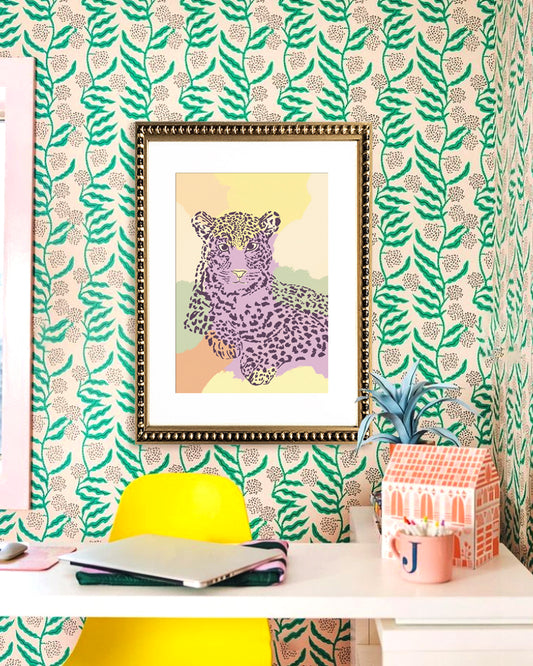 Cuadro Leopardo Lila
