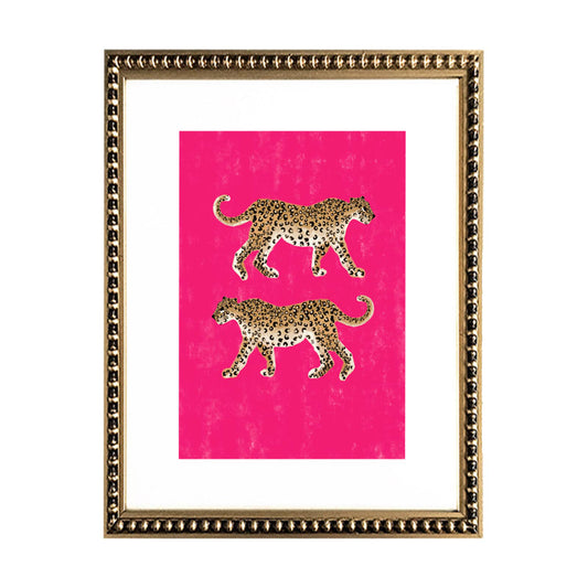 Cuadro Leopardos en Fucsia