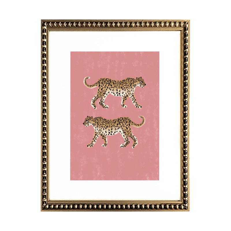 Cuadro Leopardos en Rosa
