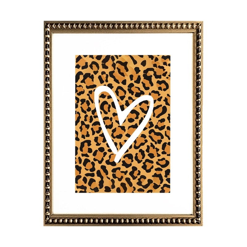 Cuadro Corazón Leopardo
