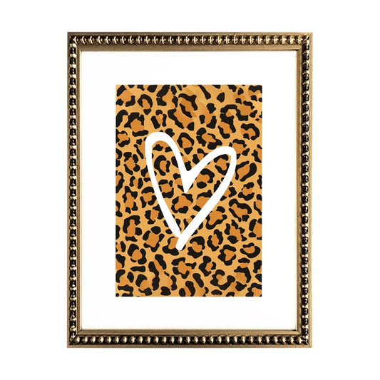 Cuadro Corazón Leopardo
