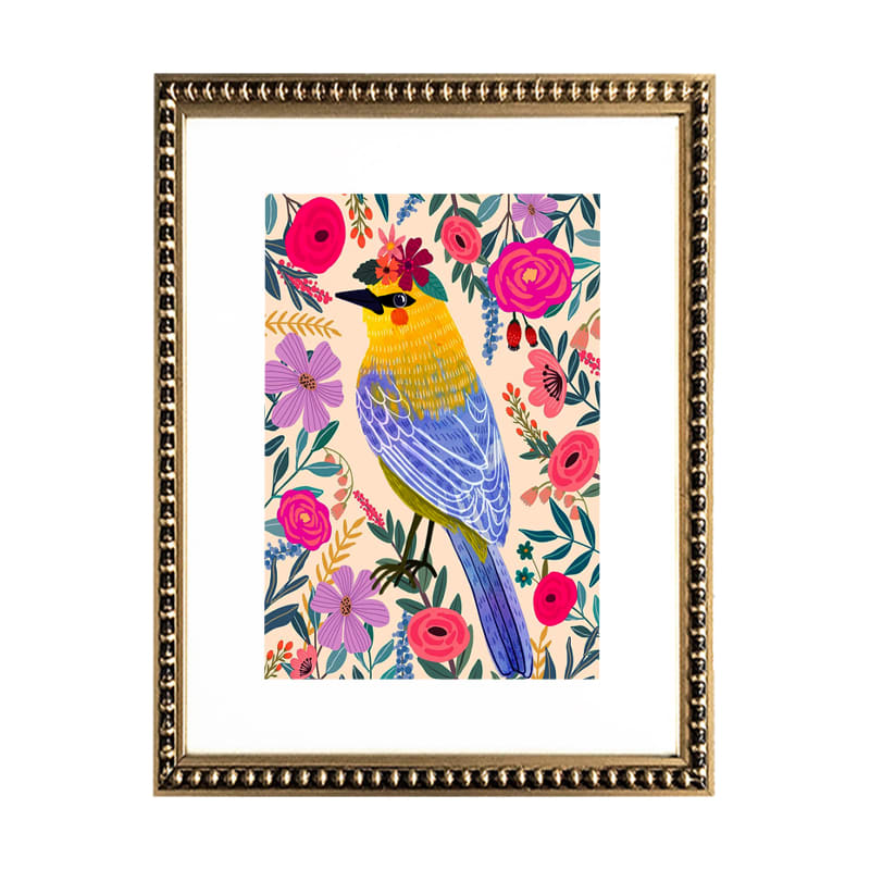 Cuadro Pajarito Lila
