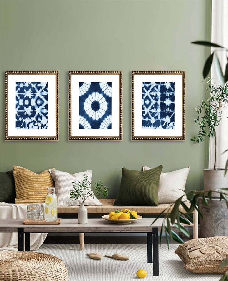 Pack 3 Shibori Azul