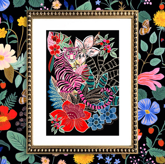 Tigre en Selva de Colores