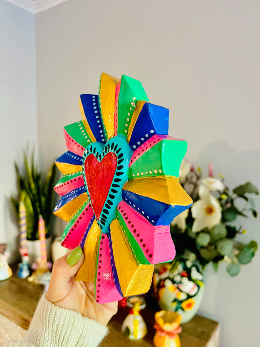 Corazón Rayos Gold para colgar