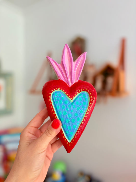 Corazón Llama Red para colgar