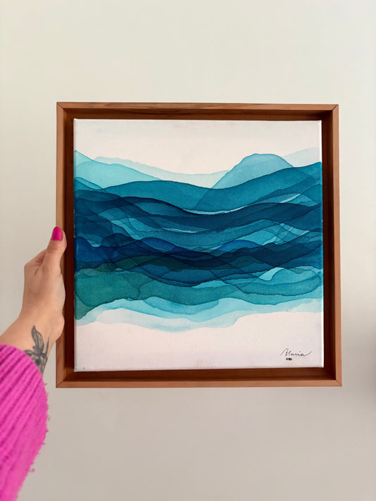 “Blue Paradise I” Acrílico sobre tela