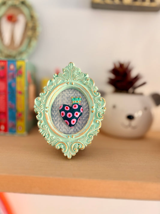 Cuadrito Corazón Mint I
