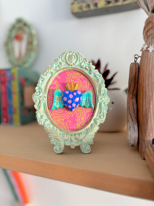 Cuadrito Corazón Mint V