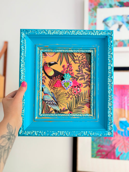 Cuadrito Corazón Alas Tropicalia