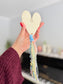 Corazón para colgar de cerámica light blue