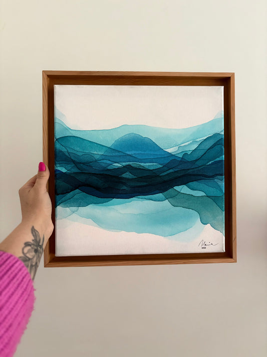 “Blue Paradise” Acrílico sobre tela