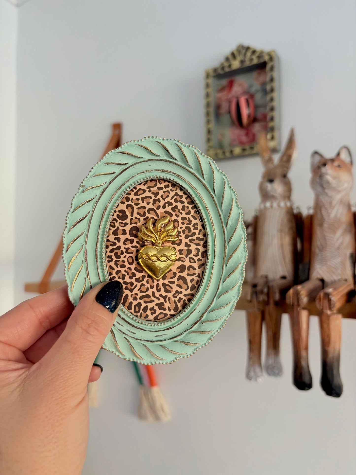 Cuadrito Corazón Mint III