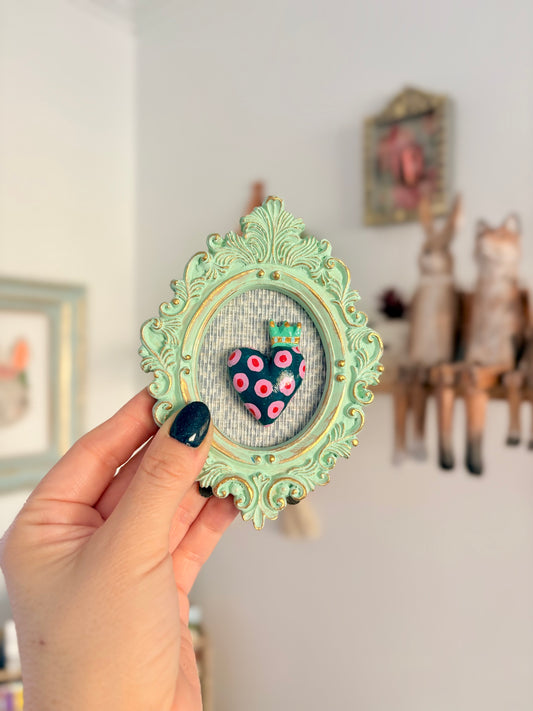 Cuadrito Corazón Mint I