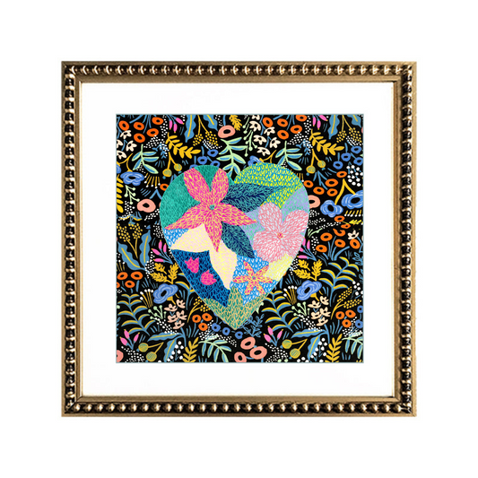 Cuadro Corazón en Flores I