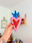 Corazón Llama Lavender para colgar