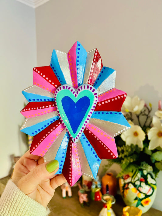 Corazón Rayos Silver para colgar