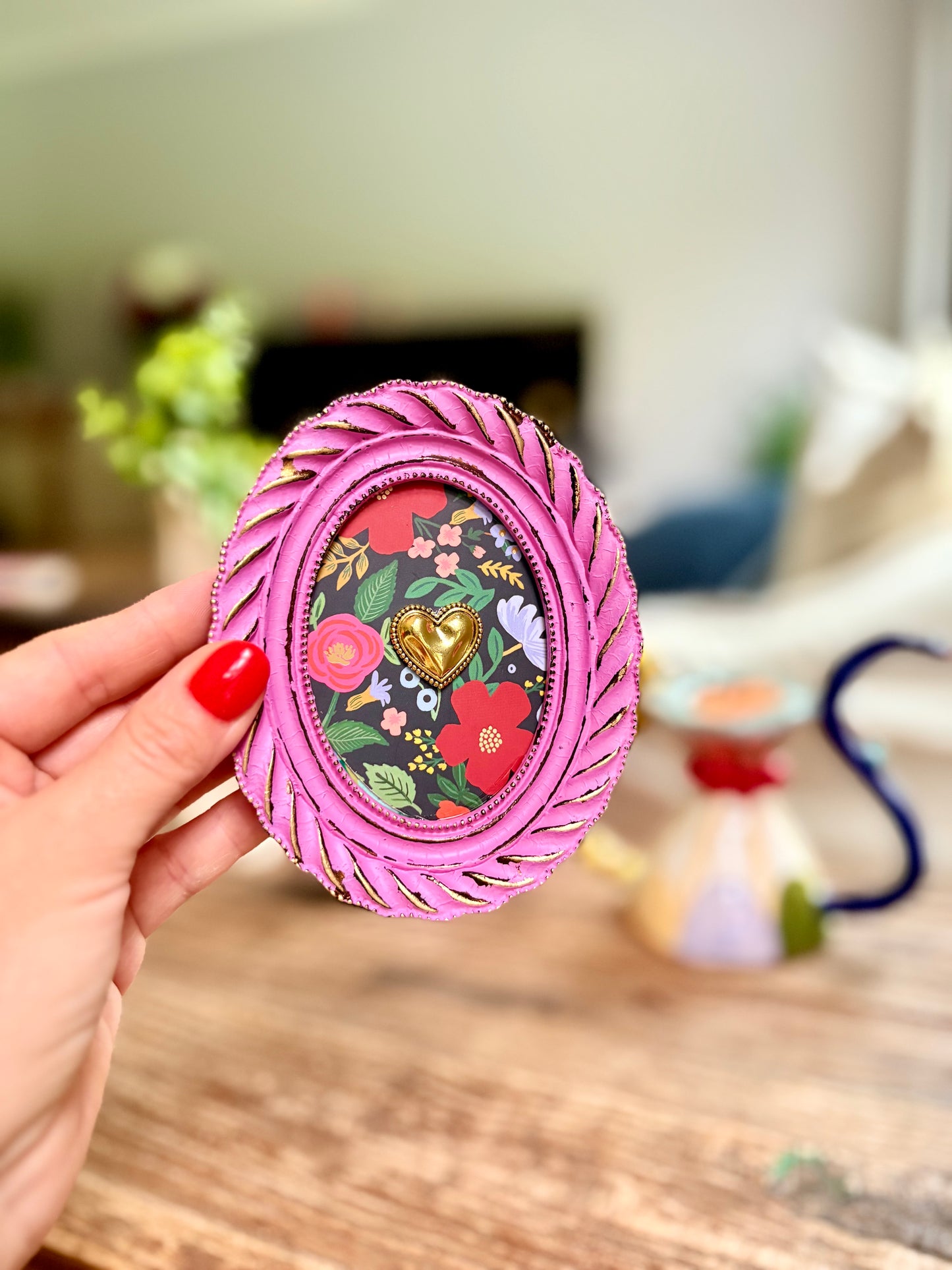 Cuadrito Corazón Magenta