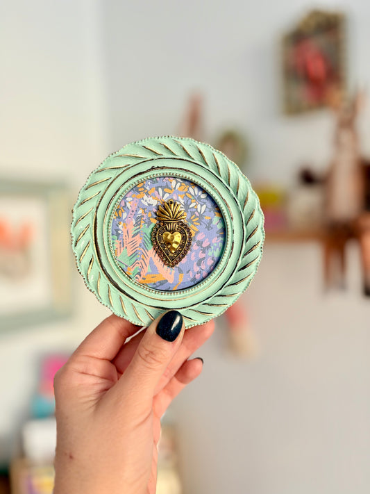 Cuadrito Corazón Mint