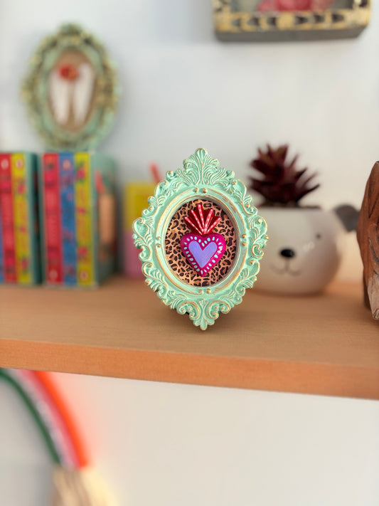 Cuadrito Corazón Mint IV