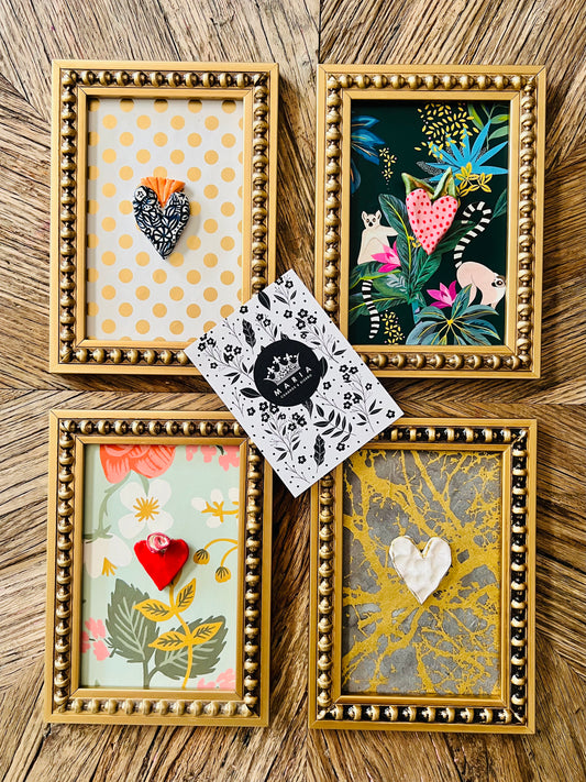 Mini Pack 4 Corazones Gres I