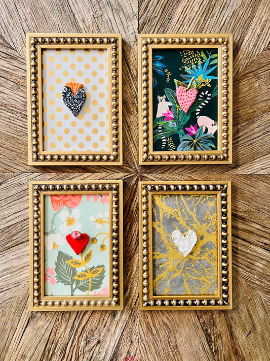 Mini Pack 4 Corazones Gres I
