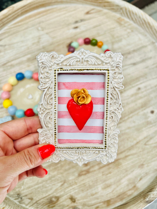 Mini Cuadrito Ceramic Flower