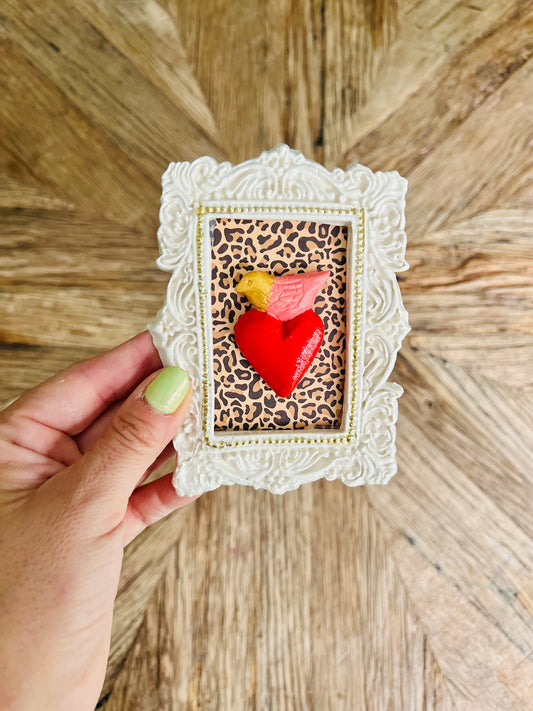 Mini Cuadrito Ceramic Bird