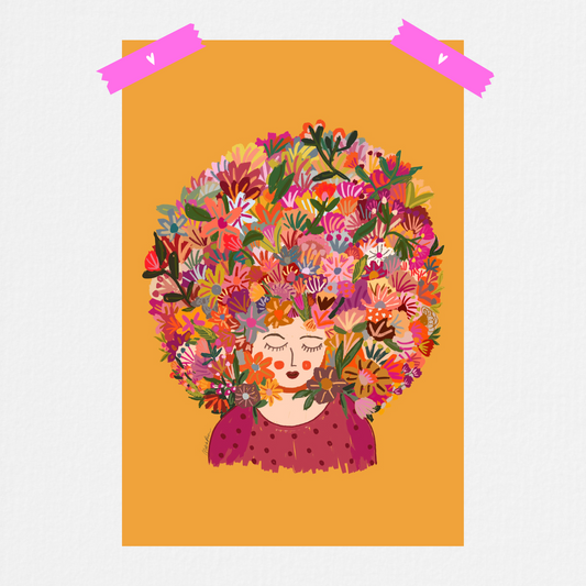 Lámina Pelo en Flores