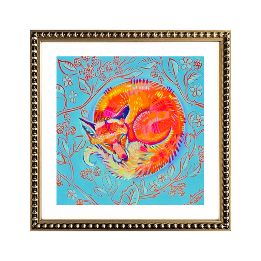 Cuadro Zorrito Celeste