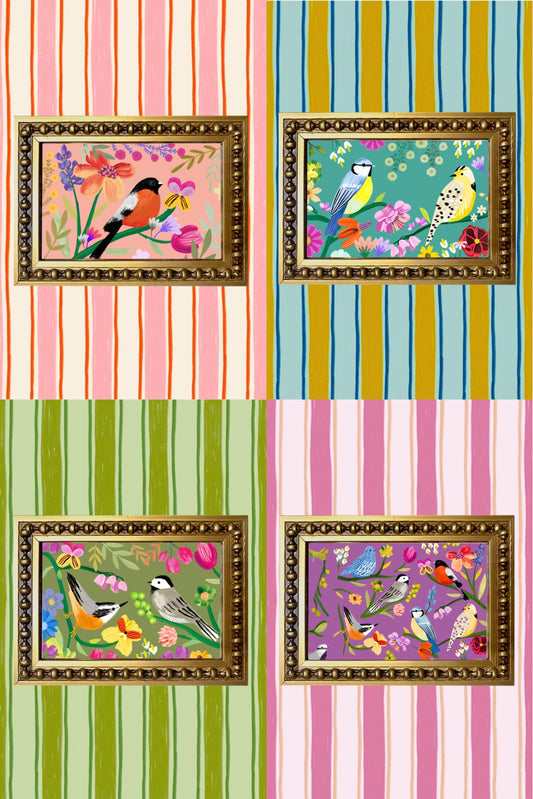 Mini Pack 4 flores & Birds