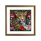Cuadro Leopardo en Selva Bordado I