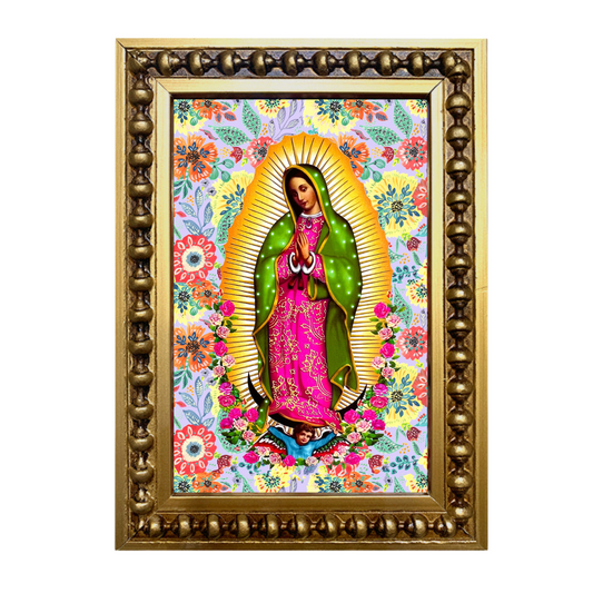 Mini Virgen Guadalupe Lila