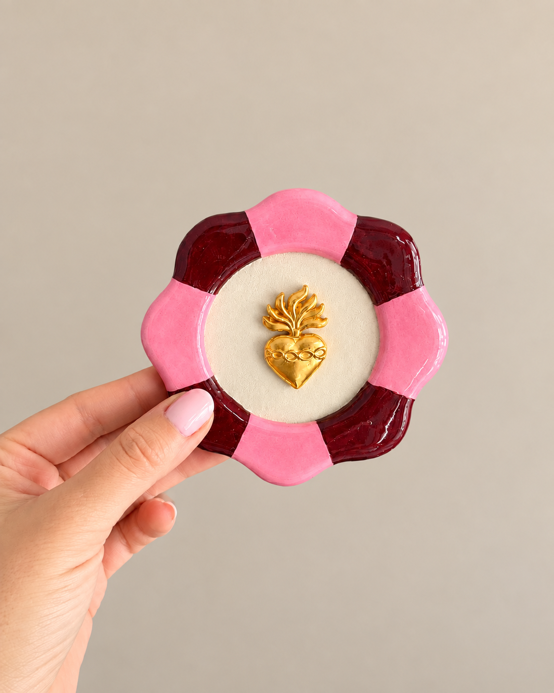 Cuadrito Mini Corazón Gold