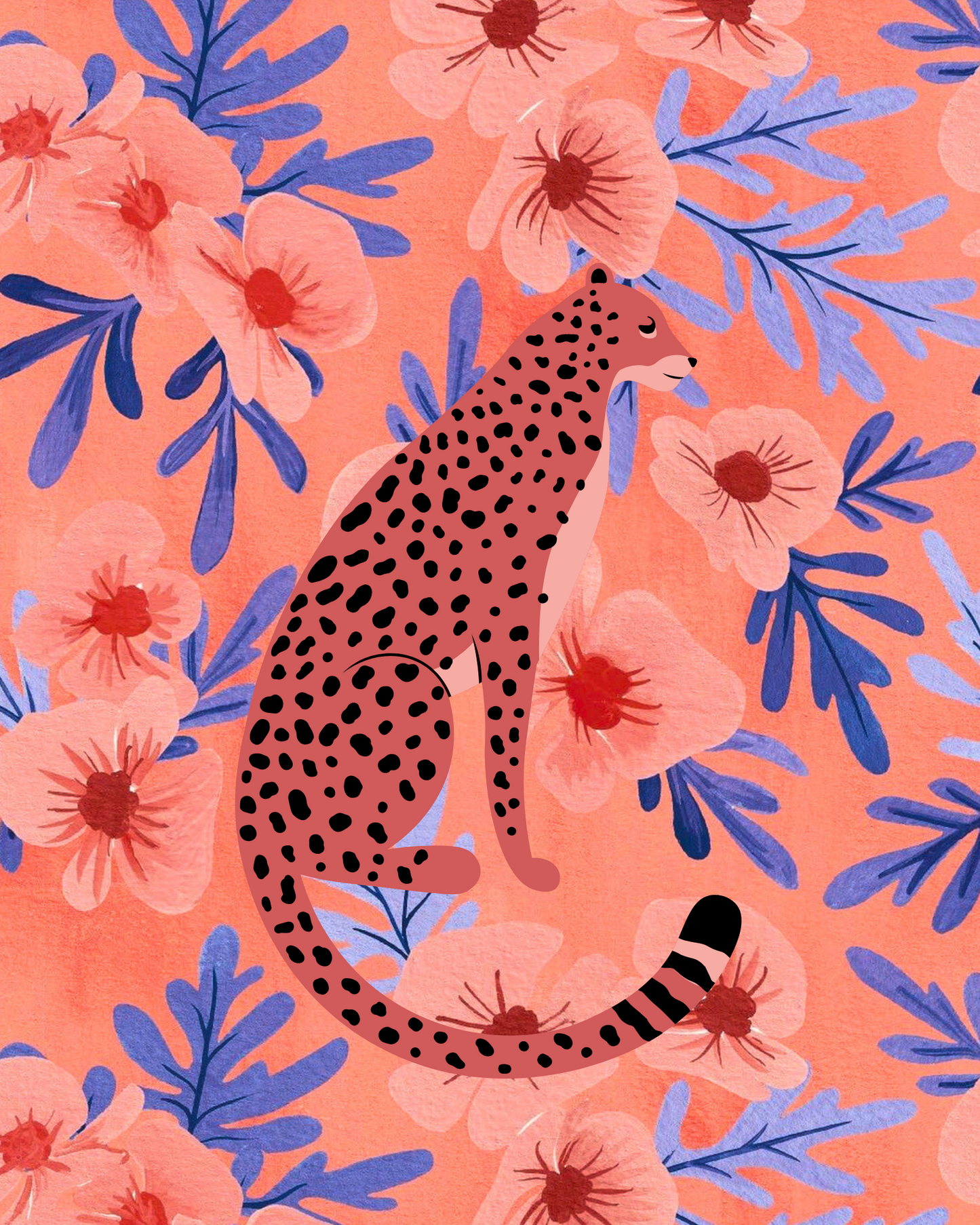 Cuadro Cheetah Flor