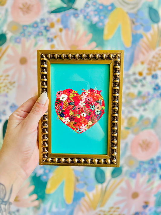 Mini Flores en Corazón