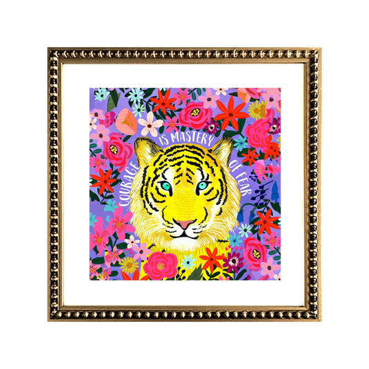 Cuadro Tigre Floral