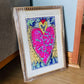SALE - Cuadro Corazón Flores Paloma