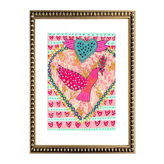 Cuadro Corazón de Pajarito