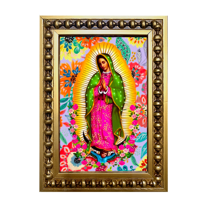 Mini Virgen Guadalupe Lila
