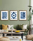 Pack 3 Shibori Azul